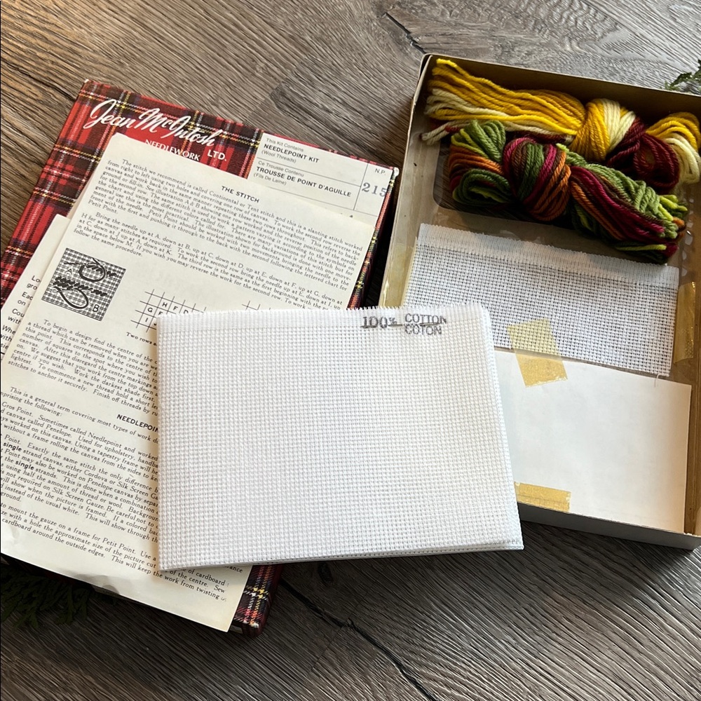 VINTAGE Jean McIntosh Ltd. needlepoint kit. Yellow Roses, 4x14” COMPLETE 🫶✨ - Picture 17 of 17